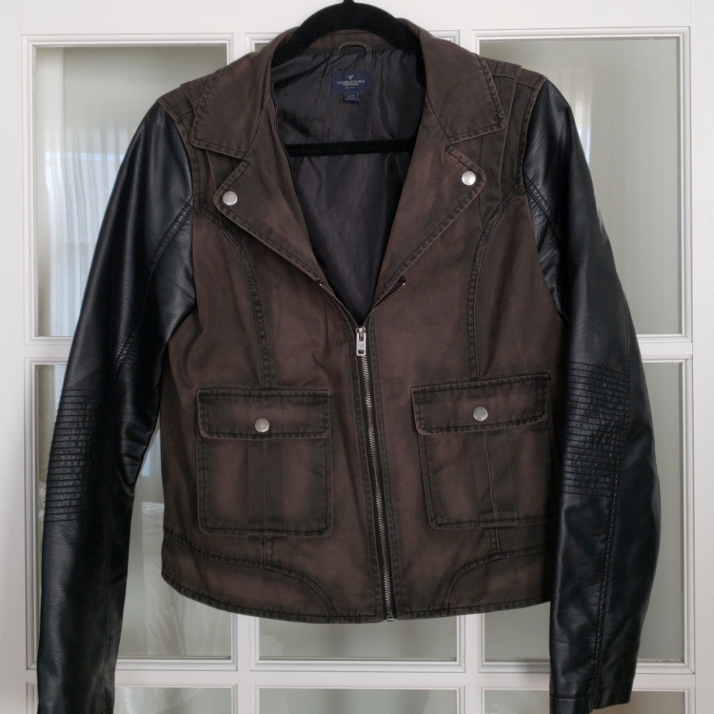 AEO Moto Jacket - Vegan - EUC